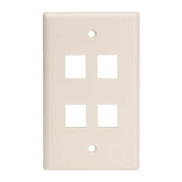 Leviton Wallplates Wp 4Port Sg Ext La 41080-4TL